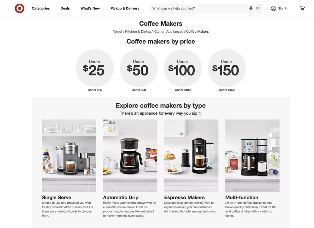 Does Target Price Match Guarantee for Coffee Makers?